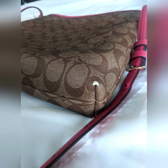 Coach Signature Zip File Crossbody Purse - Picture 8 of 13